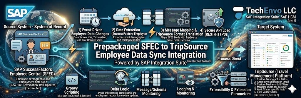 SAP SuccessFactors Employee Central to TripSource Employee Data Sync– Prepackaged Integration